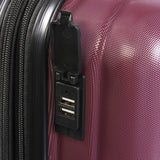 Brookstone Luggage Nelson Spinner Suitcase, Plum, Carry - On