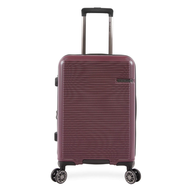 Brookstone Luggage Nelson Spinner Suitcase, Plum, Carry - On