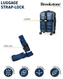 Brookstone Luggage Strap - 2 - in - 1 TSA - Approved Expandable Luggage Straps for Suitcases with Keyless 3 - Digit Combination Lock, Size One Size, Blue