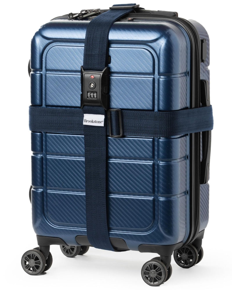 Brookstone Luggage Strap - 2 - in - 1 TSA - Approved Expandable Luggage Straps for Suitcases with Keyless 3 - Digit Combination Lock, Size One Size, Blue