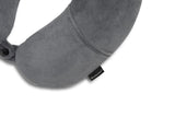 Brookstone Microbead Travel Head and Neck Pillow Lightweight and Plush with Phone or Headphone Pocket, Dark Grey
