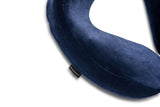 Brookstone Neck Travel Pillow - Lightweight Contoured Memory Foam Stuffable Travel Neck Pillow for Sleeping, Car, & Airplane, Size One Size, Blue