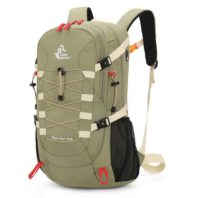 Bseash 40L Waterproof Hiking Backpack with Rain Cover, Outdoor Sport Travel Bag Daypack for Camping Climbing Skiing Cycling (Pea - green)