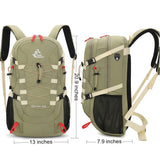 Bseash 40L Waterproof Hiking Backpack with Rain Cover, Outdoor Sport Travel Bag Daypack for Camping Climbing Skiing Cycling (Pea - green)