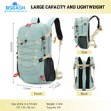 Bseash 40L Waterproof Hiking Camping Backpack with Rain Cover, Outdoor Sport Travel Bag Daypack for Climbing Skiing Cycling (Army Green)