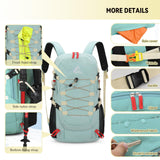 Bseash 40L Waterproof Hiking Camping Backpack with Rain Cover, Outdoor Sport Travel Bag Daypack for Climbing Skiing Cycling (Army Green)