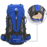 Bseash 60L Hiking Camping Backpack with Rain Cover, Waterproof Large Capacity Outdoor Sport Travel Daypack Climbing Touring (Gray)
