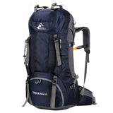 Bseash 60L Waterproof Hiking Camping Backpack with Rain Cover, Large Outdoor Sport Travel Daypack Rucksack for Climbing