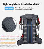 Bseash 60L Waterproof Hiking Camping Backpack with Rain Cover, Large Outdoor Sport Travel Daypack Rucksack for Climbing