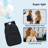 BTOOP Backpack for School Girls Teens Lightweight College Bookbag Casual Work Travel Laptop Backpack for Women Water Resistant Black Backpacks(Black)