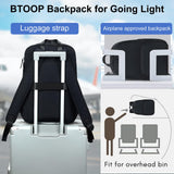 BTOOP Backpack for School Girls Teens Lightweight College Bookbag Casual Work Travel Laptop Backpack for Women Water Resistant Black Backpacks(Black)