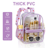 BTOOP Clear Mini Backpack for Stadium Events 12x12x6 Small Transparent Backpacks Plastic See Through Clear Bag for Concerts Work Festival Security Travel