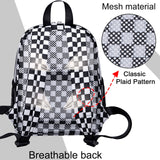 BTOOP Clear Mini Backpack for Stadium Events 12x12x6 Small Transparent Backpacks Plastic See Through Clear Bag for Concerts Work Festival Security Travel