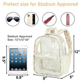 BTOOP Clear Mini Backpack for Stadium Events 12x12x6 Small Transparent Backpacks Plastic See Through Clear Bag for Concerts Work Festival Security Travel