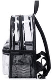 BTOOP Clear Mini Backpack for Stadium Events 12x12x6 Small Transparent Backpacks Plastic See Through Clear Bag for Concerts Work Festival Security Travel
