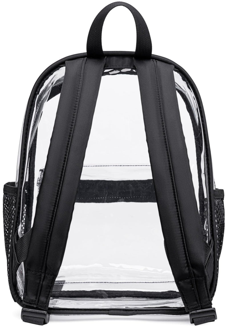 BTOOP Clear Mini Backpack for Stadium Events 12x12x6 Small Transparent Backpacks Plastic See Through Clear Bag for Concerts Work Festival Security Travel