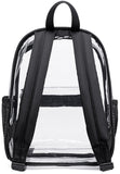 BTOOP Clear Mini Backpack for Stadium Events 12x12x6 Small Transparent Backpacks Plastic See Through Clear Bag for Concerts Work Festival Security Travel