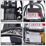 BTOOP Clear Mini Backpack for Stadium Events 12x12x6 Small Transparent Backpacks Plastic See Through Clear Bag for Concerts Work Festival Security Travel