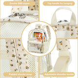 BTOOP Clear Mini Backpack for Stadium Events 12x12x6 Small Transparent Backpacks Plastic See Through Clear Bag for Concerts Work Festival Security Travel