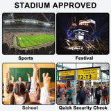 BTOOP Clear Mini Backpack for Stadium Events 12x12x6 Small Transparent Backpacks Plastic See Through Clear Bag for Concerts Work Festival Security Travel