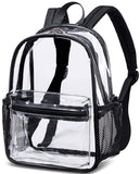 BTOOP Clear Mini Backpack for Stadium Events 12x12x6 Small Transparent Backpacks Plastic See Through Clear Bag for Concerts Work Festival Security Travel
