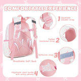 BTOOP Kids Backpack for Girls 3 - 6, Preschool Kindergarten Backpack with Insulated Lunch Compartment & Chest Strap, Cute Lightweight School Travel Bag Fits A4 Folder