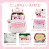 BTOOP Kids Backpack for Girls 3 - 6, Preschool Kindergarten Backpack with Insulated Lunch Compartment & Chest Strap, Cute Lightweight School Travel Bag Fits A4 Folder