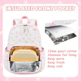 BTOOP Kids Backpack for Girls 3 - 6, Preschool Kindergarten Backpack with Insulated Lunch Compartment & Chest Strap, Cute Lightweight School Travel Bag Fits A4 Folder
