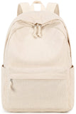 BTOOP School Backpack for Teens Large Corduroy Bookbag Lightweight 15.6 inch Laptop Bag for Girls Women Casual High School College