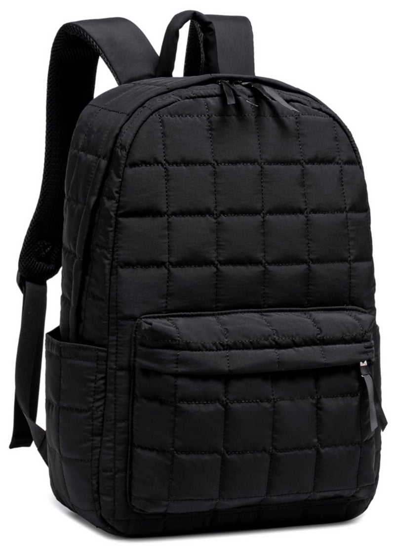 BTOOP Travel Backpack for Women Work Backpack Quilted College Backpacks for School Fit 15.6 Inch Laptop (Quilting - Black)