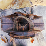 Buffalo Leather Backpack Multi Pockets Daypack Travel Laptop Bag for Men Women