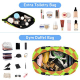 Buffalo Plaid Yellow Green Chocolate Large Gym Bag Travel Weekender Gear Bag with Toiletry Bag for Yoga Multifunctional