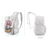 Buluzine DIY Canvas Backpack White Backpack Large Casual Daypack Satchel Laptop Backpack Unisex, standard