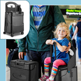 Bulyoou 20 Inch Ride on Luggage with Seat for Kids Expandable Ride on Suitcase with Spinner Wheels and Locks for Travel