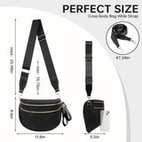 Bum Bag Crossbody Bags for Women Fashion Waist Packs Large Fanny Packs Belt Bag Checkered Purse Handbags Wallets Purses Trendy Shoulder Bag (Black - new, One Size)