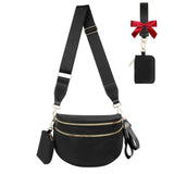 Bum Bag Crossbody Bags for Women Fashion Waist Packs Large Fanny Packs Belt Bag Checkered Purse Handbags Wallets Purses Trendy Shoulder Bag (Black - new, One Size)