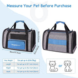 BurgeonNest Cat Carrier for Large Cats 20 lbs,Medium Pet Under 25 lbs,2 Puppy and Small Dogs with Unique Side Bag,Top Load Pet Carrier Soft - Sided Escape Proof with 4 Ventilated Windows