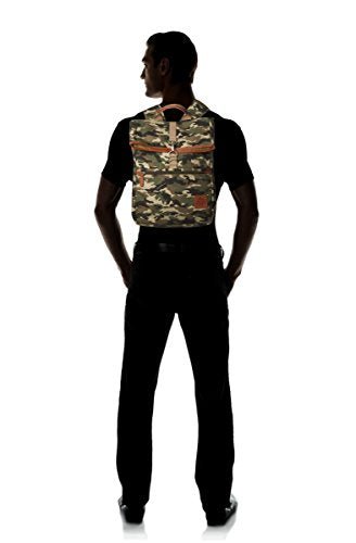 Buxton Men's Expedition II Huntington Gear Fold - over Canvas Backpack, Camo, One Size