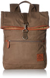 Buxton Men's Expedition II Huntington Gear Fold - over Canvas Backpack, Olive, One Size