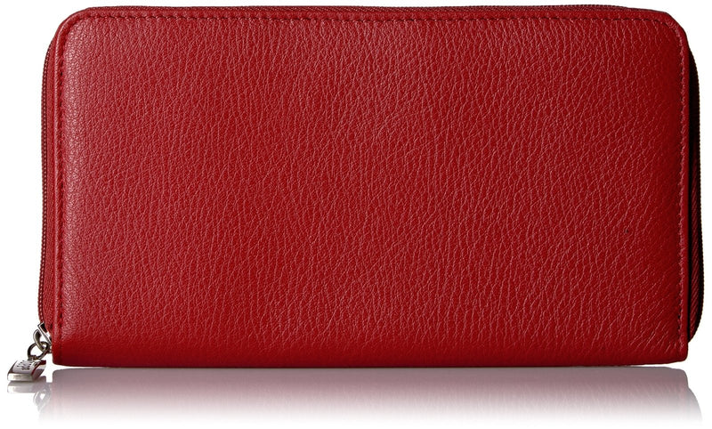 Buxton Roma Zip - Around Organizer Clutch, Dark Red