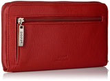 Buxton Roma Zip - Around Organizer Clutch, Dark Red