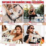 BuyCard Baseball Gifts Makeup Bag with Chenille Letter Patch, Clear Cosmetic Pouch PVC Organizer Purse, Waterproof Travel Bag, Portable Toiletry Storage Bag for Her Friends