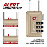 BV TSA Accepted Luggage Travel Lock, Set - Your - Own Combination Lock for School Gym Locker, Luggage Suitcase Baggage Locks, Filing Cabinets, Toolbox, Case (Champagne Gold, 2 Pack)