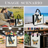 BXVRT Christian Shoulder Beach Bag, Faith Canvas Tote Bag, Inspirational Gifts For Women, Bible Verse Butterfly Shopping Bag, Birthday Christmas Motivational Gifts For Friends - 31