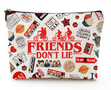 Byqone Stranger Merch Thing Makeup Bag, Friendship Gifts Friends Don't Lie Makeup Zipper Pouch Bag for Fans Birthday