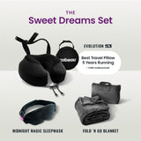 Cabeau Airplane Travel Pillow for Long Flights - Evolution S3 - Supportive Memory Foam with Seat Straps to Secure Your Head and Neck and Provides 360° Support (Jet Black)