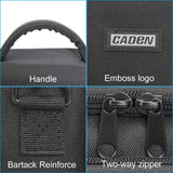 CADeN Compact Camera Shoulder Crossbody Bag Case Compatible for Nikon, Canon, Sony SLR/DSLR Mirrorless Cameras and Lenses Waterproof(1.0 S, Black)