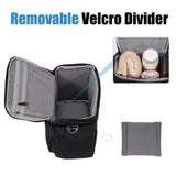 CADeN Compact Camera Shoulder Crossbody Bag Case Compatible for Nikon, Canon, Sony SLR/DSLR Mirrorless Cameras and Lenses Waterproof(1.0 S, Black)