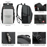 CAFELE Backpack,Waterproof Large 17in Laptop Backpack for Trip School Work Bookbag Computer Rucksack with USB Charging Port,Water Resistant Sturdy Backpack for Men Women,Grey