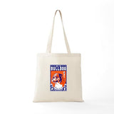 CafePress Obey The English Bulldog Tote Bag Reusable Natural Beige Canvas Shopping Bag